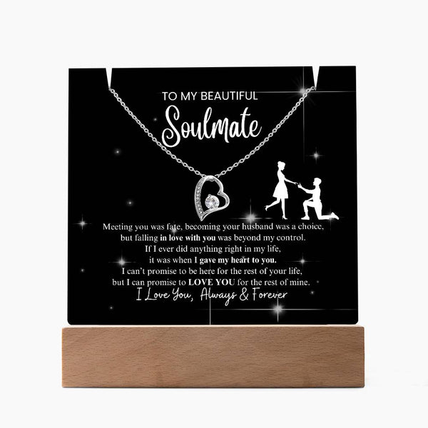 (Almost Gone) To My Beautiful Soulmate - I Was Right When I Gave The Control Of My Heart To You! [Acrylic Plaque & Necklace]