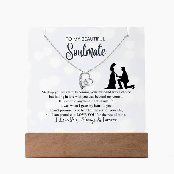 To My Beautiful Soulmate - I Was Right When I Gave The Control Of My Heart To You! [Acrylic Plaque & Necklace]