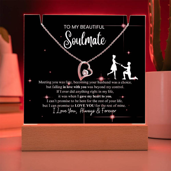 (Almost Gone) To My Beautiful Soulmate - I Was Right When I Gave The Control Of My Heart To You! [Acrylic Plaque & Necklace]