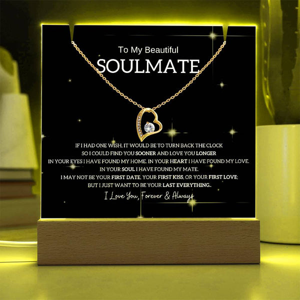 To My Beautiful Soulmate, I Want To Be Your Last Evething [Acrylic Plaque & Necklace]