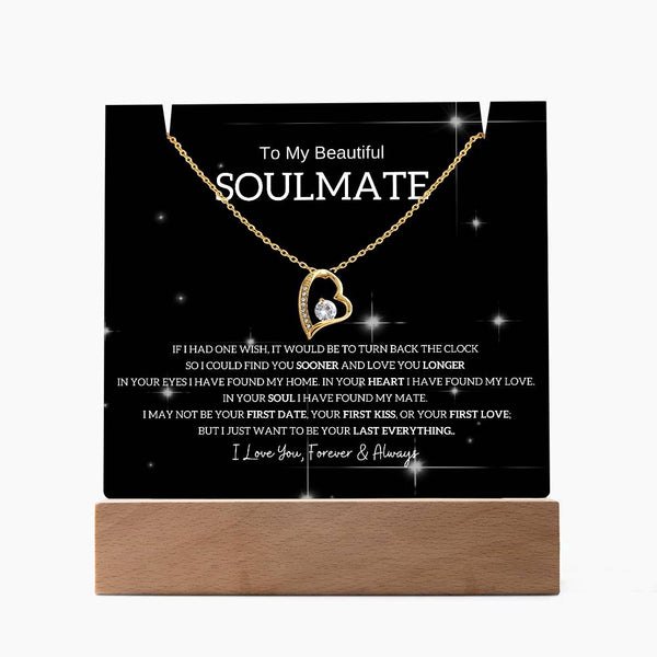 To My Beautiful Soulmate, I Want To Be Your Last Evething [Acrylic Plaque & Necklace]