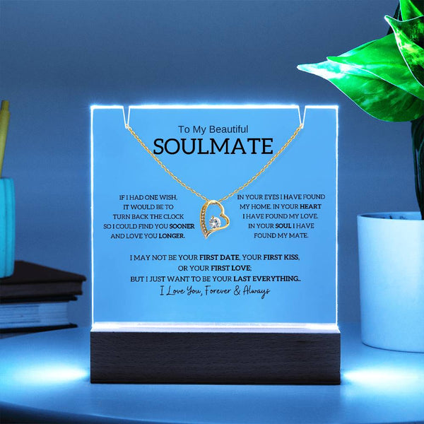 (Almost Gone) To My Beautiful Soulmate, I Want To Be Your Last Evething [Acrylic Plaque & Necklace]