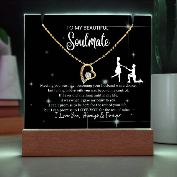 (Almost Gone) To My Beautiful Soulmate - I Was Right When I Gave The Control Of My Heart To You! [Acrylic Plaque & Necklace]