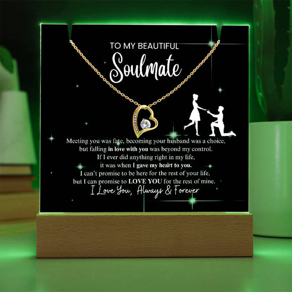 (Almost Gone) To My Beautiful Soulmate - I Was Right When I Gave The Control Of My Heart To You! [Acrylic Plaque & Necklace]