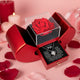 To My Beautiful Wife, I squeezed this necklace really tight and filled it with my love - Red Heart Rose Box