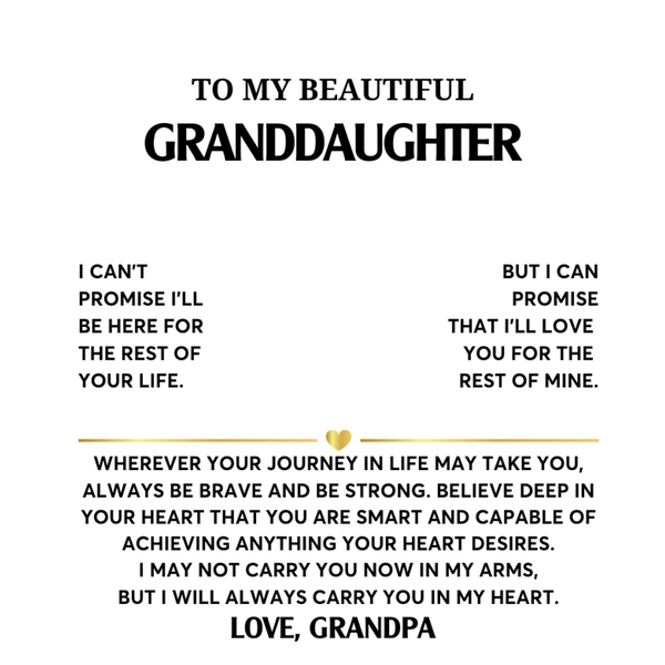To My Beautiful Granddaughter, ALWAYS carry you in my heart - Love Knot - Red Heart Rose Box