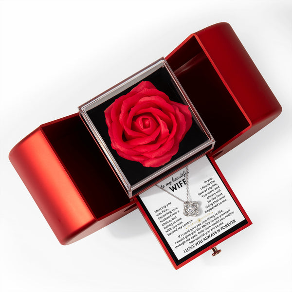 To My Wife - You were and always will be the best thing - Love Knot - Red Heart Rose Box