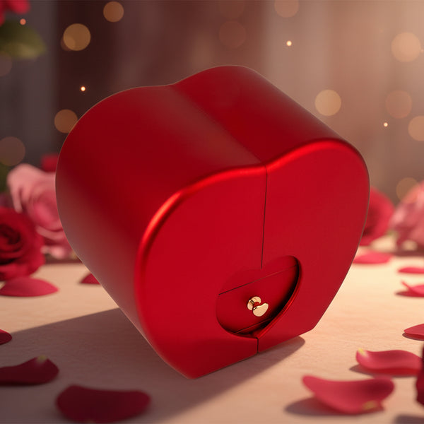 To My Beautiful Wife, I squeezed this necklace really tight and filled it with my love - Red Heart Rose Box