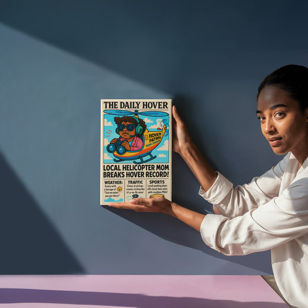 "The Helicopter Mom Edition" - Vintage Newspaper Canvas Print