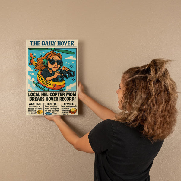"The Helicopter Mom Edition" - Vintage Newspaper Canvas Print