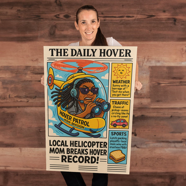 "The Helicopter Mom Edition" - Vintage Newspaper Canvas Print