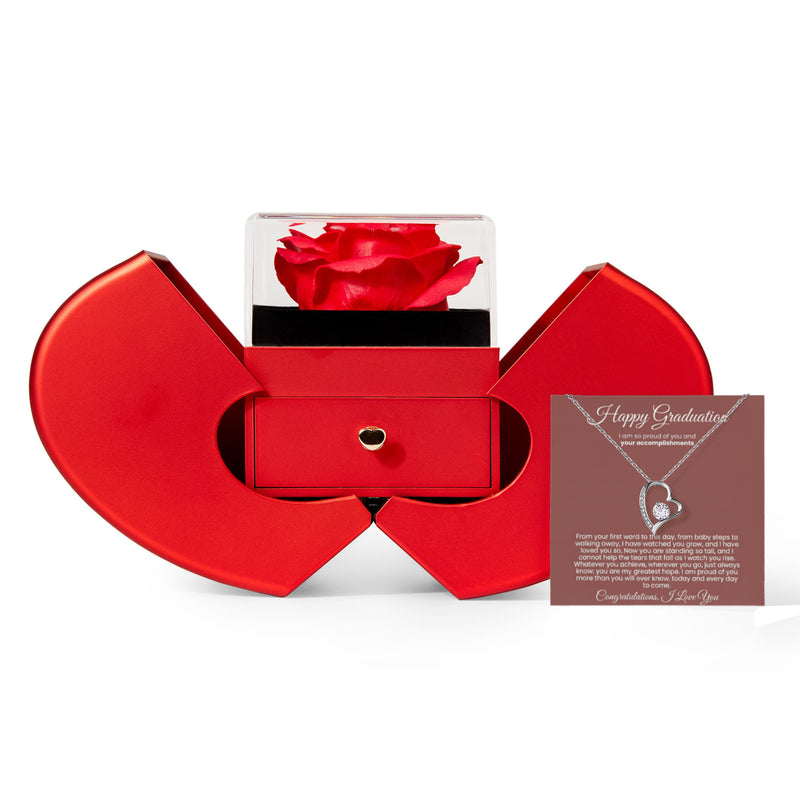 Happy Graduation, you are my greatest hope - Red Heart Rose Box