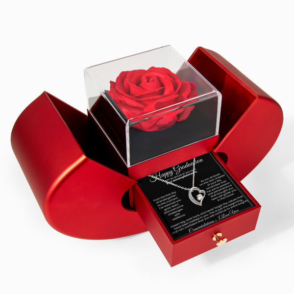 Happy Graduation, You will continue to shine brightly ( Almost Gone ) - Red Heart Rose Box