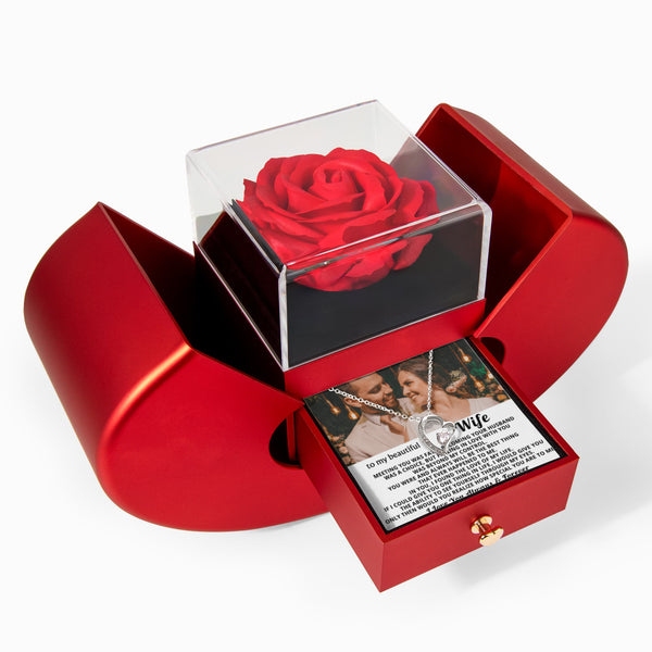 To My Beautiful Wife - In you I found the love of my life - Heart Rose Box - Personalized