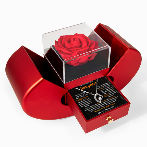 To My Daughter - Dad Will Always Be Here - Rose Box Forever Love