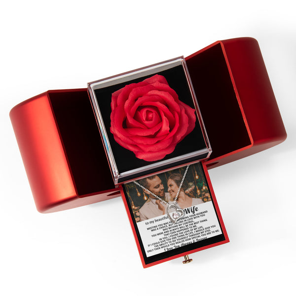 To My Beautiful Wife - In you I found the love of my life - Heart Rose Box - Personalized