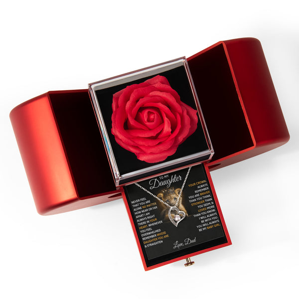 To My Beautiful Daughter, I AM ALWAYS RIGHT THERE IN YOUR HEART - Heart Rose Box
