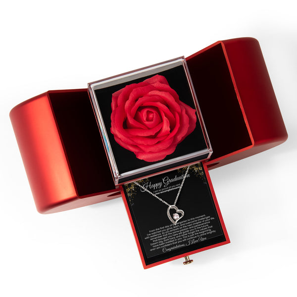 ( Almost Gone ) Happy Graduation, I am so proud of you and your accomplishments - Red Heart Rose Box