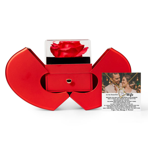 To My Beautiful Wife - In you I found the love of my life - Heart Rose Box - Personalized