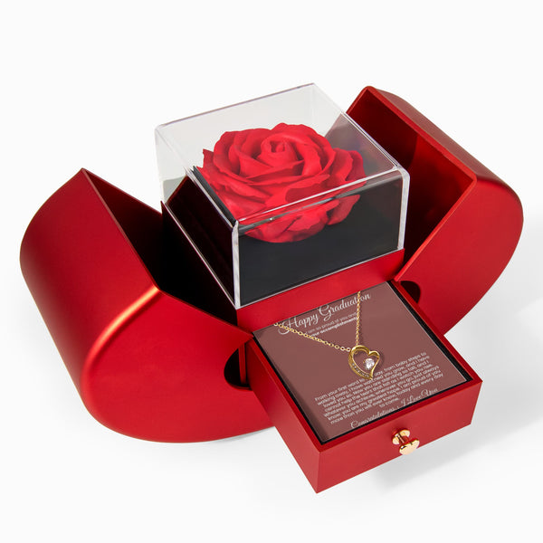 Happy Graduation, you are my greatest hope - Red Heart Rose Box