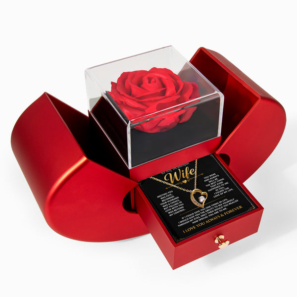 To My Beautiful Wife - In you I found the love of my life - Heart Rose Box