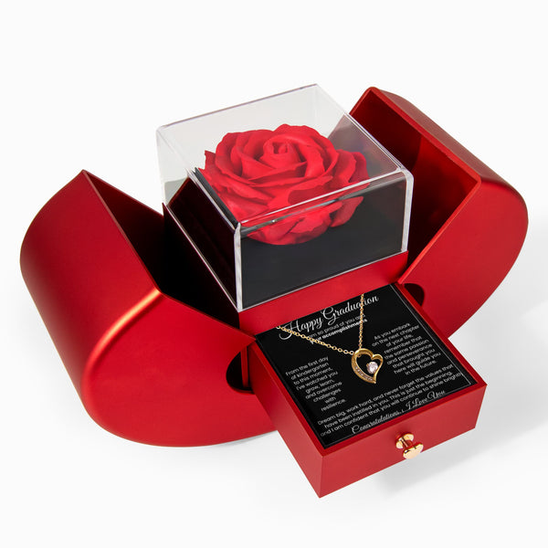 Happy Graduation, You will continue to shine brightly ( Almost Gone ) - Red Heart Rose Box