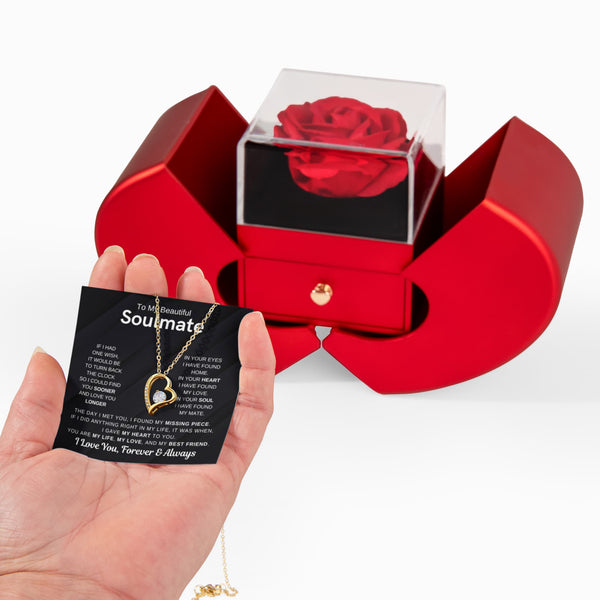 To My Souldmate, I Could Find You Sooner And Love You Longer - Forever Love - Red Heart Rose Box