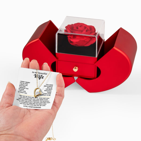 TO MY BEAUTIFUL WIFE -  I just want to be your last everything - Forever Love - Red Heart Rose Box
