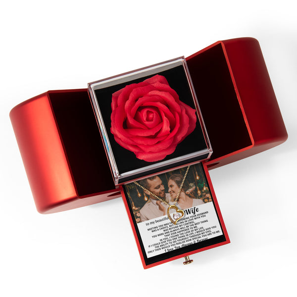 To My Beautiful Wife - In you I found the love of my life - Heart Rose Box - Personalized