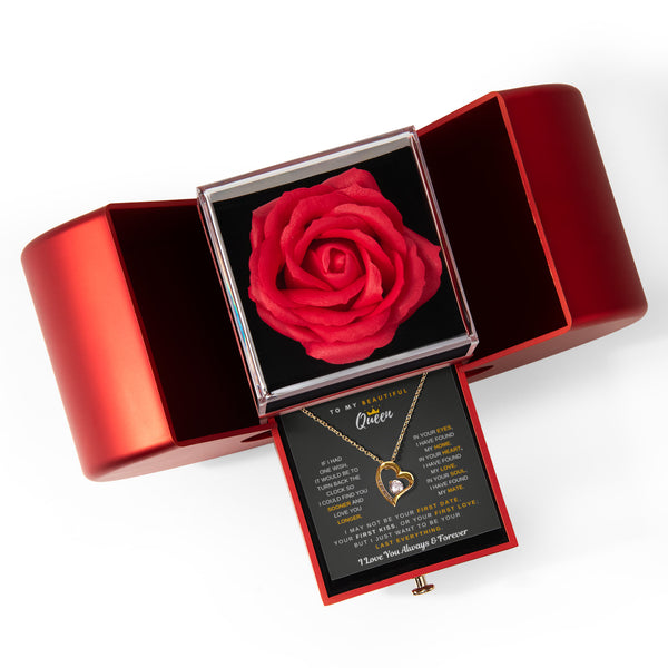 To My Queen, I Could Find You Sooner And Love You Longer - Forever Love - Red Heart Rose Box