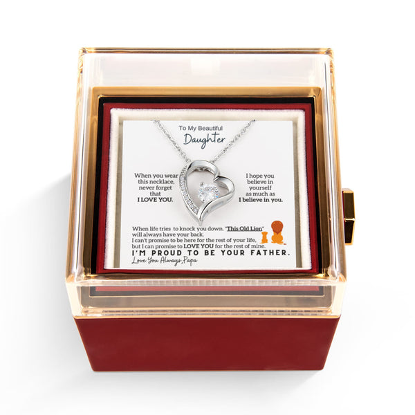To My Daughter - I'm Proud To Be Your Father [ Rotating Rose Box ]