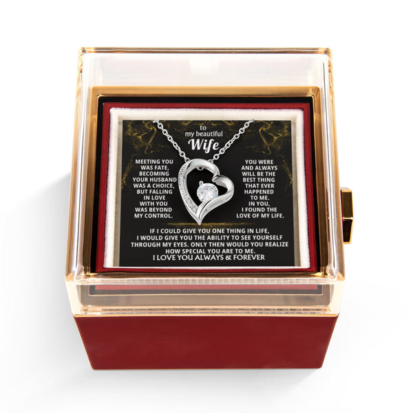 To My Beautiful Wife - I found the love of my life [ Rotating Rose Box ]
