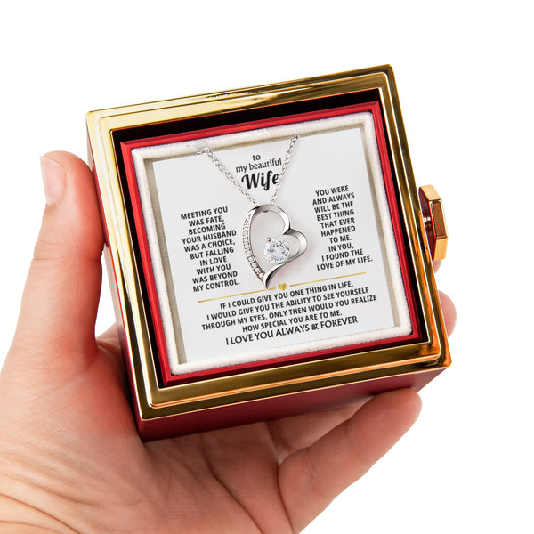 To My Wife - When You Need A Hug , Hold This Close To Feel My Love [ Rotating Rose Box ]