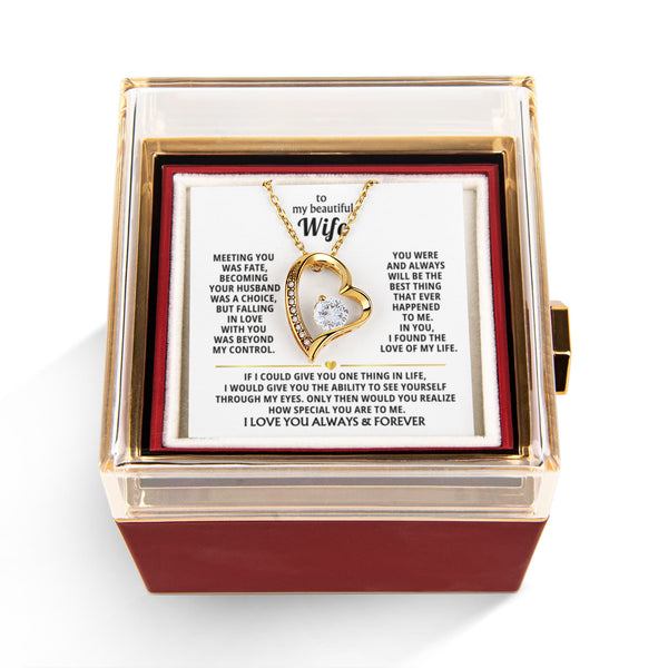To My Wife - When You Need A Hug , Hold This Close To Feel My Love [ Rotating Rose Box ]