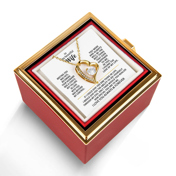 To My Wife - When You Need A Hug , Hold This Close To Feel My Love [ Rotating Rose Box ]