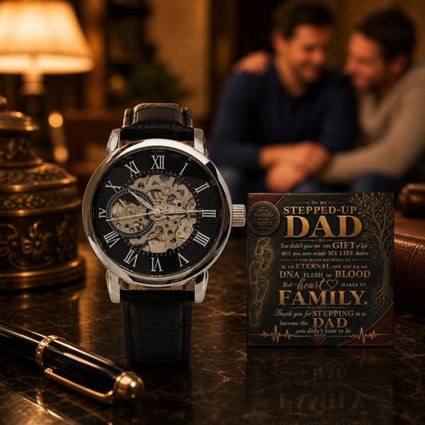 To My Stepped Up Dad, Thank you for STEPPING in to become the DAD you didn't have to be - Openwork Watch