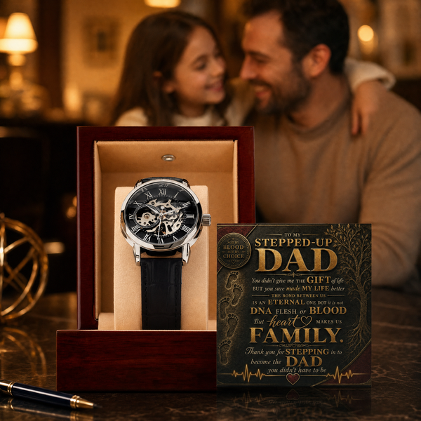 To My Stepped Up Dad, Thank you for STEPPING in to become the DAD you didn't have to be - Openwork Watch
