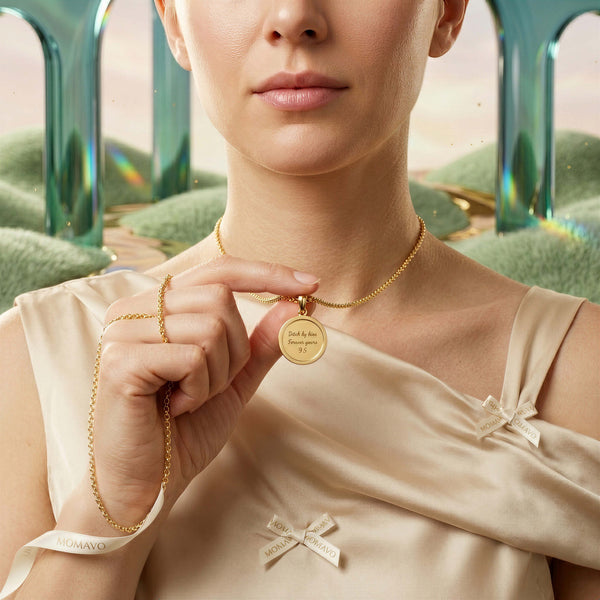 Momenta Relief Halo Necklace | 18K Gold Plated
