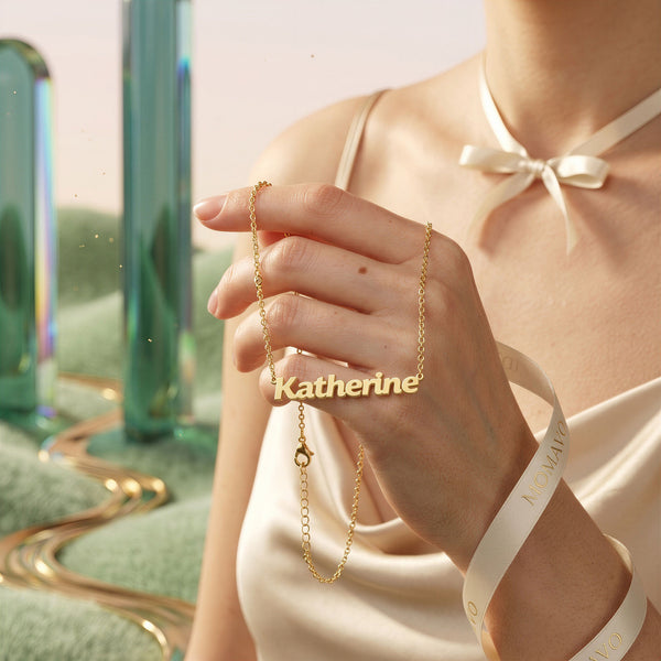 Linked by Love Personalized Gemstone Necklace | 18K Gold Plated