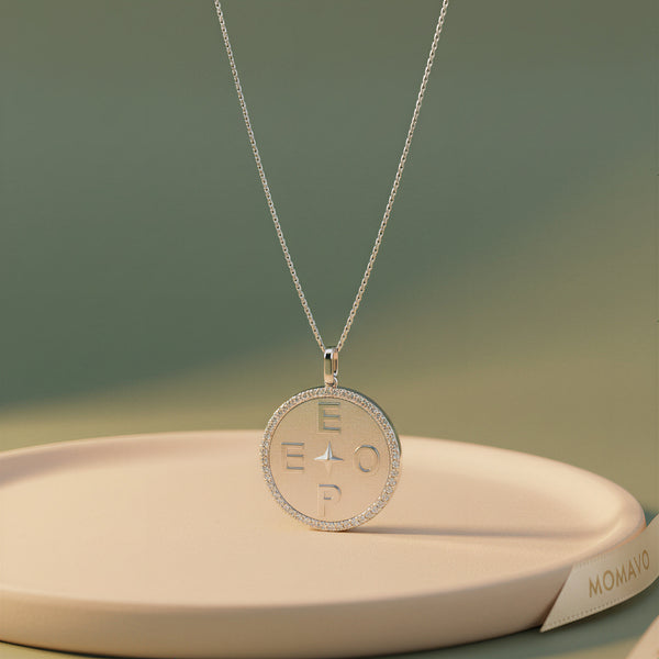 Personal Story Medallion Necklace | Silver