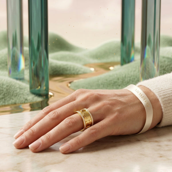 Charm Mark Personalized Ring | 18K Gold Plated