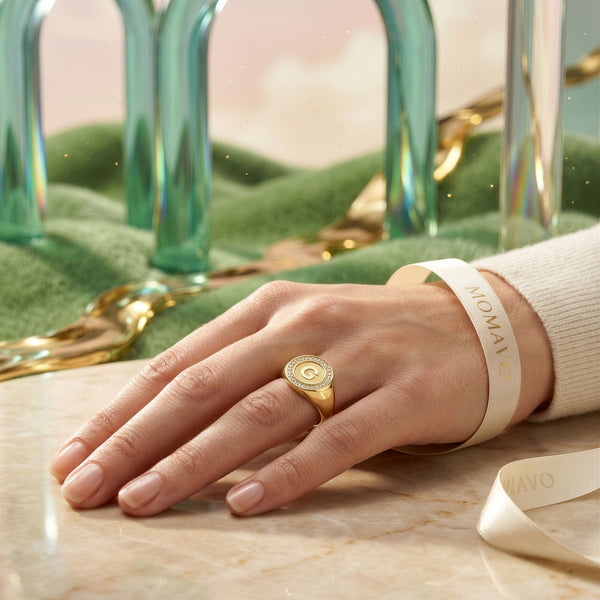 Monogram Initial Ring | 18K Gold Plated