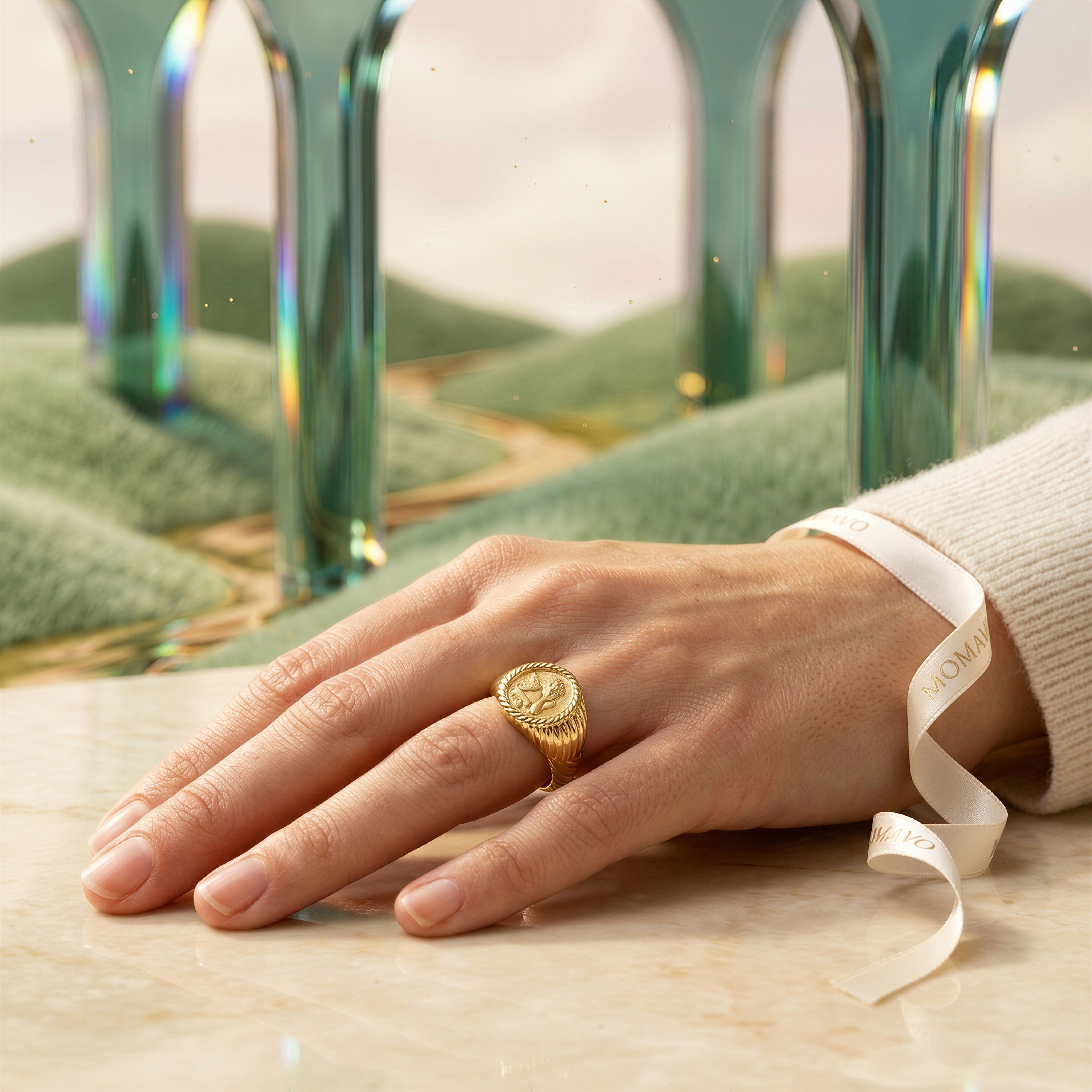 Coin Ring | 18K Gold Plated | Momavo – Momavo Jewelry