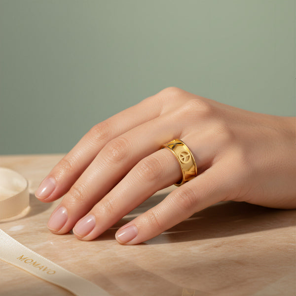 Classic CharmMark Lucky Ring | 18K Gold Plated