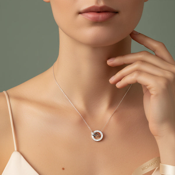 Infinite Circle Pendant Necklace | Silver