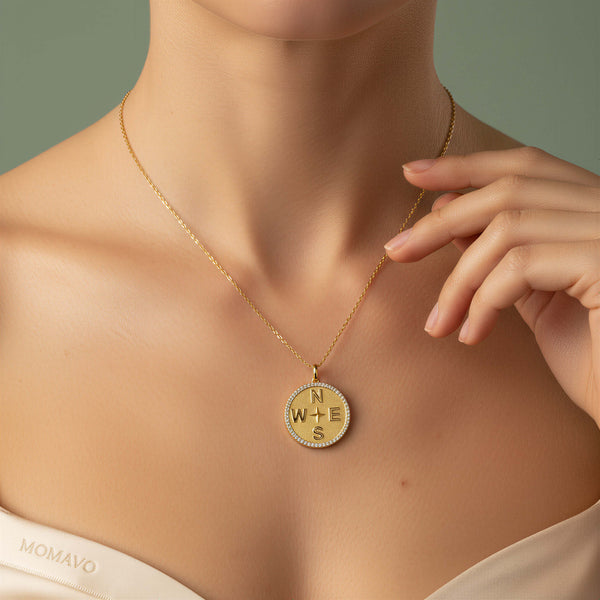 Personal Story Medallion Necklace | 18K Gold Plated
