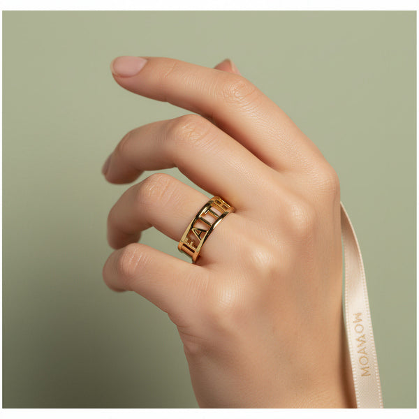 Signature Personalized Ring | 18K Gold Plated