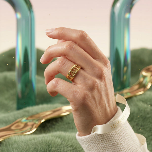 Signature Personalized Ring | 18K Gold Plated
