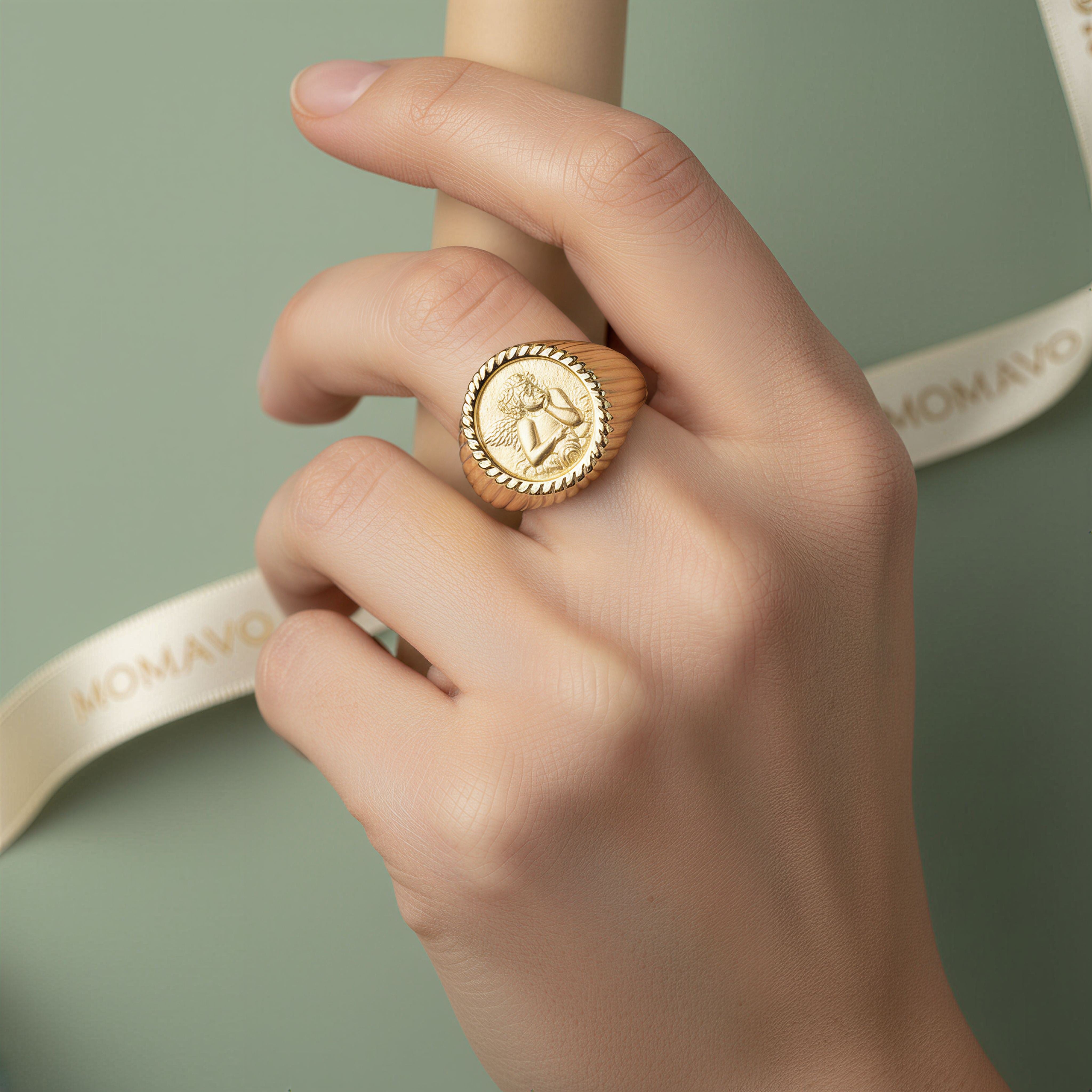 Coin Ring | 18K Gold Plated | Momavo – Momavo Jewelry