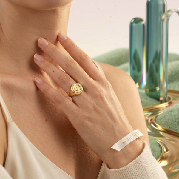 Monogram Initial Ring | 18K Gold Plated